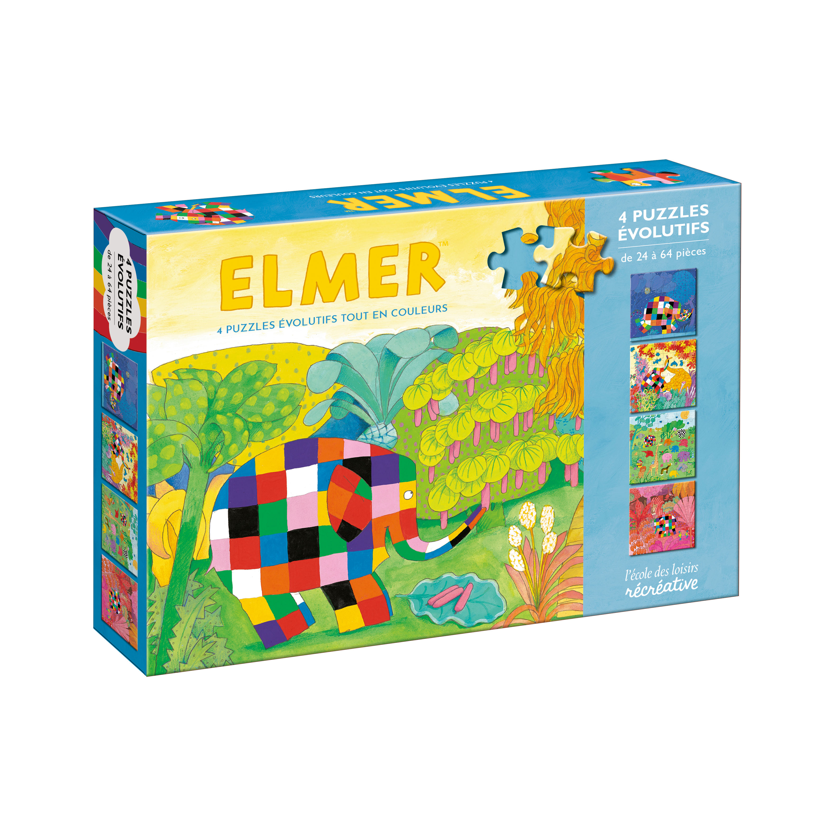 Elmer tout en couleurs - puzzles évoltuifs  L'école des loisirs, Maison  d'Édition Jeunesse
